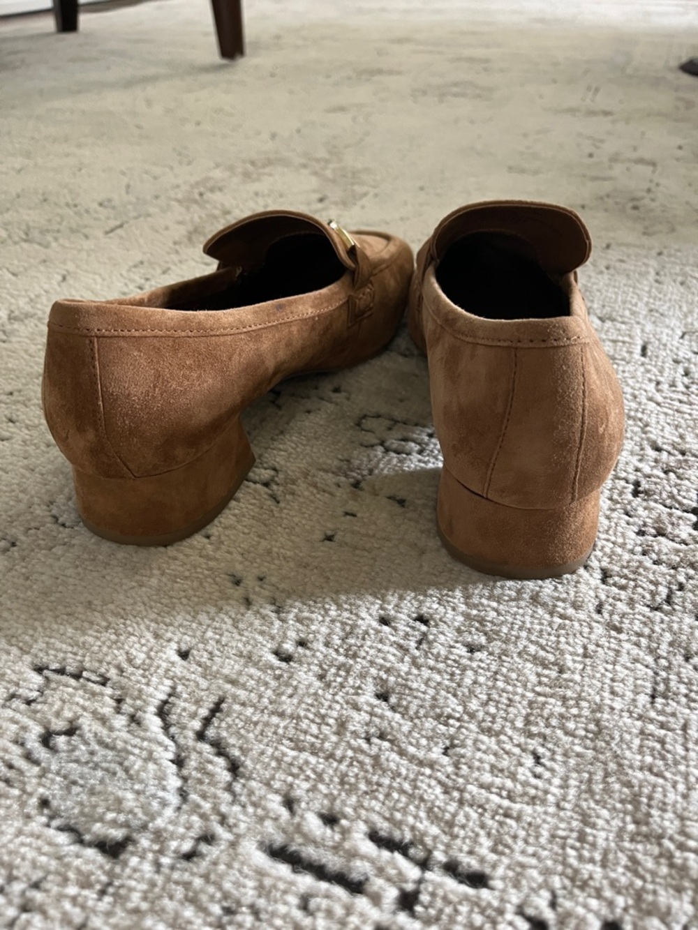 Steve Madden Tan Suede Horsebit Loafers - Picture 2 of 4